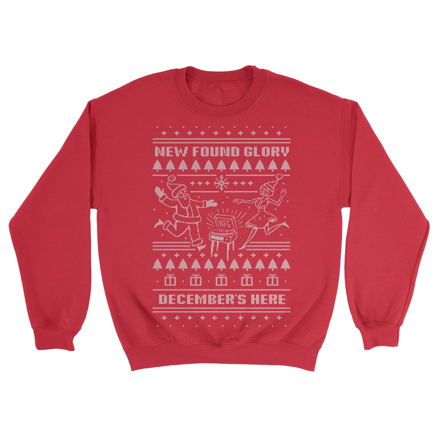 December's Here Crewneck Sweatshirt (Red)