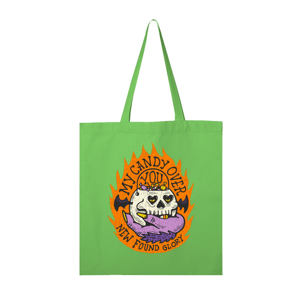 My Candy Over You Trick or Treat Tote Bag (Lime)