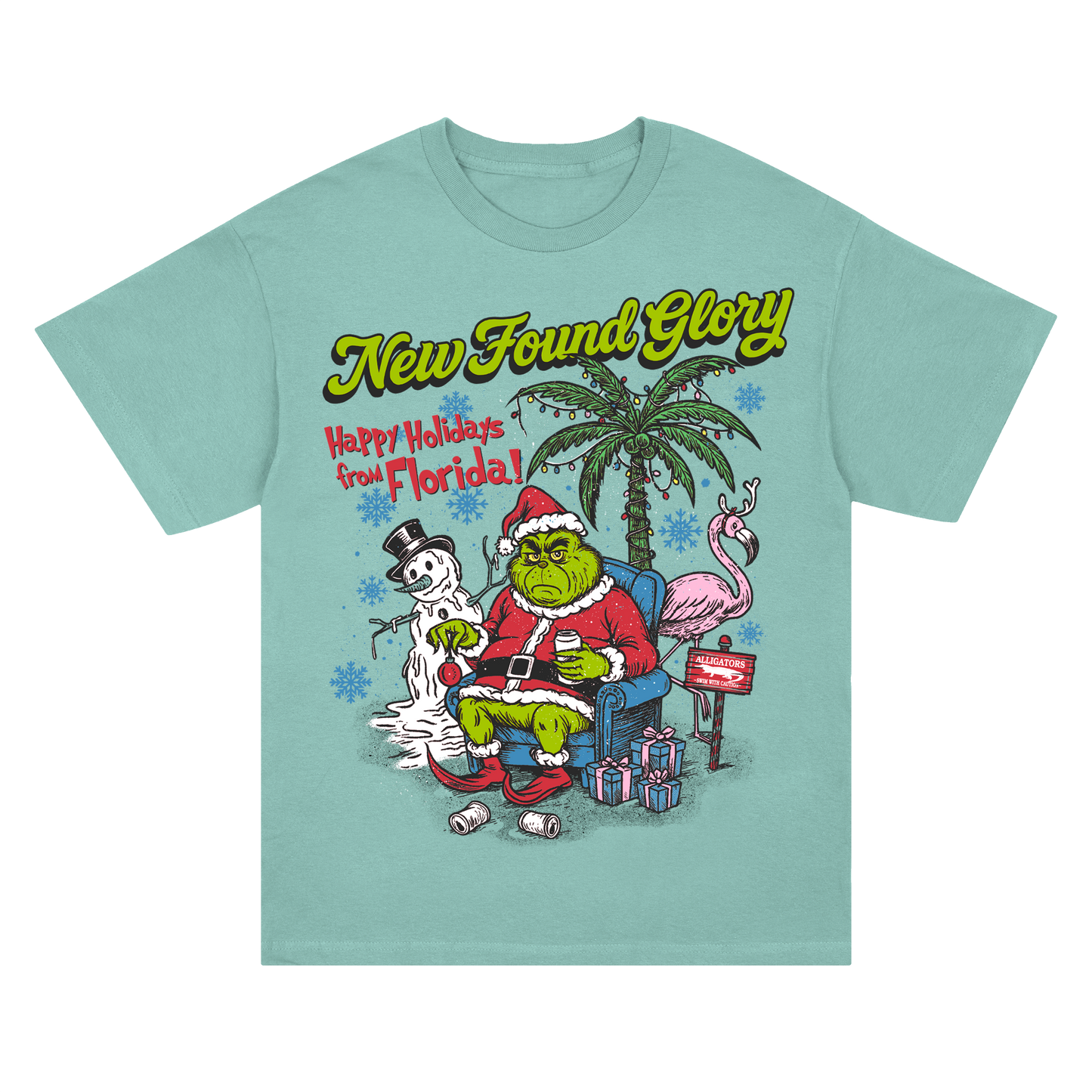 Happy Holidays From Florida! T-Shirt (Aquatic Green)