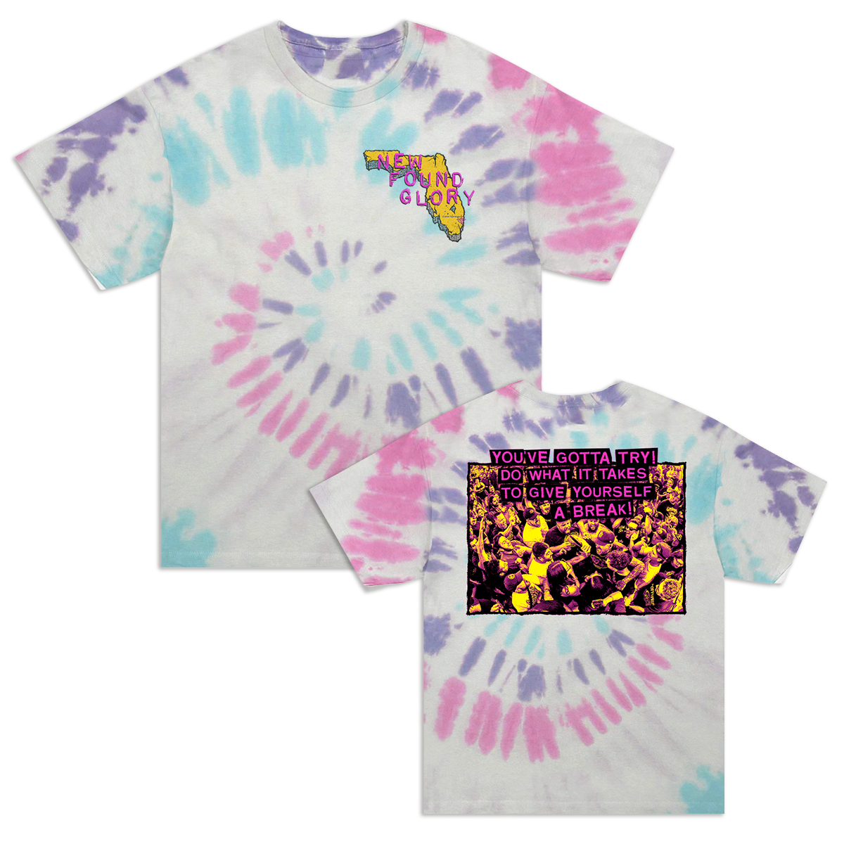 New Found Glory You've Gotta Try! Live Photo T-Shirt (Acadia Dye)