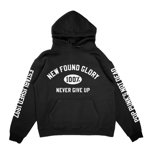 New Found Glory Never Give Up Varsity Pullover Hoodie (Black)